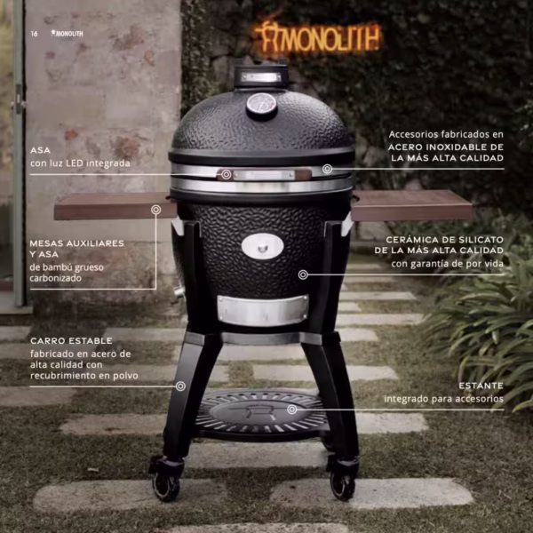 Kamado Monolith Classic Avantgarde con Carro - Imagen 3