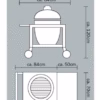 Carro Buggy para Kamado Monolith LECHEF - Imagen 4