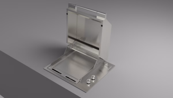 Barbacoa de Gas Encastrable FULGOR Milano 60 INOX con plancha Teppanyaki - Imagen 9