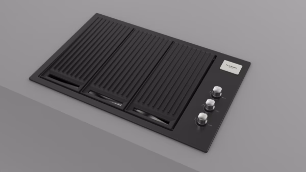 Barbacoa de Gas Encastrable FULGOR Milano 100 NEGRA - Imagen 2